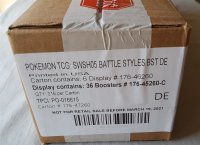 CASE Pokemon Kampfstile Battle Styles Display DE 36 Booster pro Box