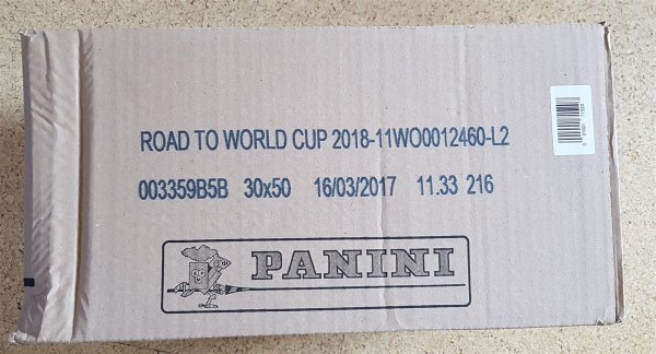 CASE Panini Road to World Cup Fifa WM 2018 Sticker Box