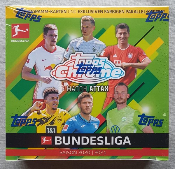 Topps Chrome Match Attax Bundesliga Soccer Box Fu&szlig;ball 2020-21