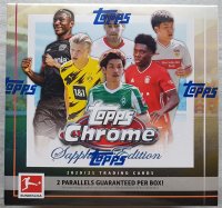 Topps Chrome Bundesliga Sapphire Soccer Box Fu&szlig;ball...