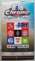 Topps Chrome Bundesliga Sapphire Soccer Box Fu&szlig;ball...