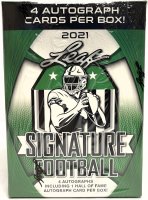 2021 Leaf Signature Blaster Football NFL Box - 4 Autographs