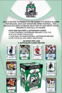 2021 Leaf Signature Blaster Football NFL Box - 4 Autographs