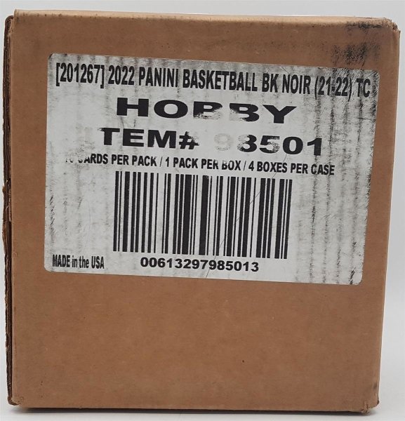 CASE Panini Noir 2021-22 NBA Basketball HOBBY Box