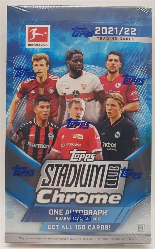 Topps Bundesliga Stadium Club Chrome Soccer Hobby Box...