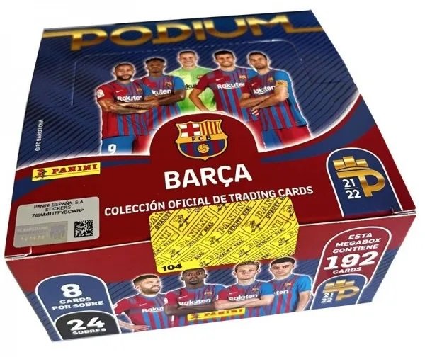 Panini Barcelona Podium Fu&szlig;ball Soccer HOBBY Box 2021-22