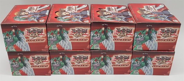 9x YGO - Yu Gi Oh Sticker Box GX 50 Packs