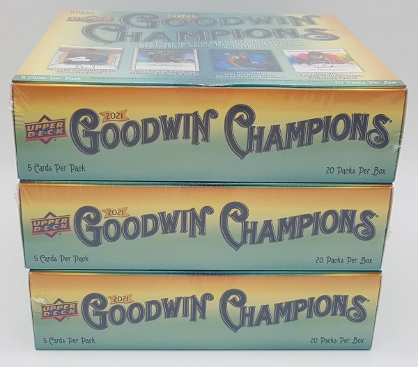 3x Upper Deck Goodwin Champions Hobby Box 2021 