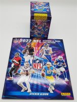 SET Panini NFL Football Sticker Box 2022 - 50 Packs mit 250 Stickern + Album