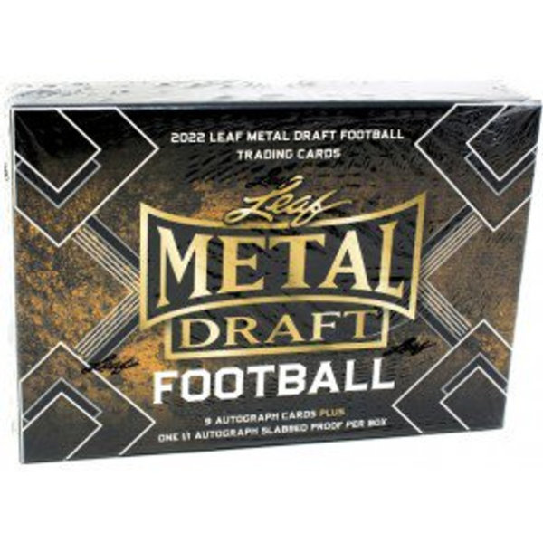 Leaf Metal Draft Football 2022 NFL Jumbo Box 9 Autographs per Box