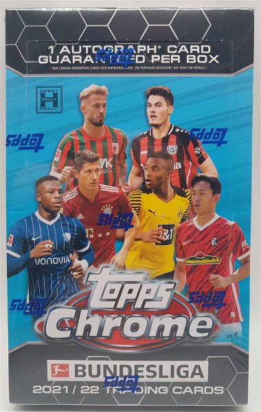 Topps Chrome Bundesliga Hobby Soccer Box Fu&szlig;ball 2021-22