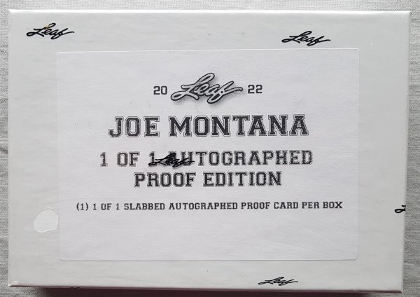 2022 Leaf Joe Montana 1/1 Autographed Proof Edition HOBBY BOX