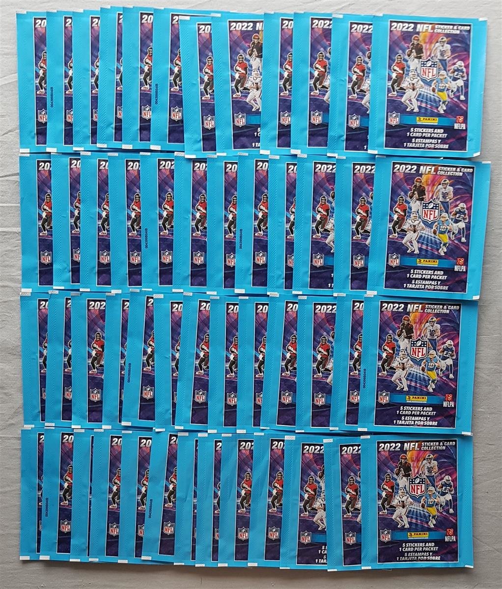 Panini NFL Football Sticker 2022 - 50 Packs mit 250 Stickern | Günsti