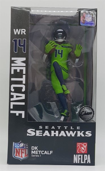 DK Metcalf 14 WR (Seattle Seahawks) Imports Dragon NFL 6&quot; Figure CHASE