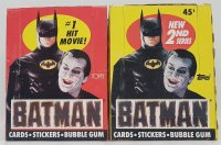 Box Bundle - Topps Batman Series 1 &amp; 2 Wax Box 1989