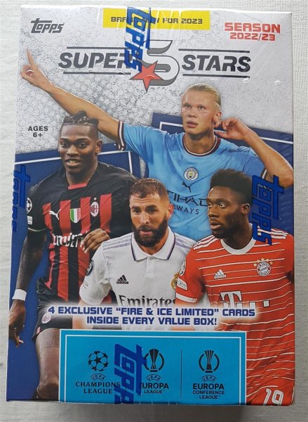Topps UCL Superstars Season 2022/23 Trading Cards - Blaster Box