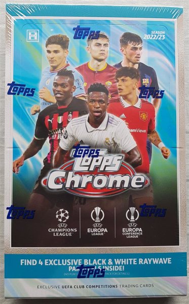 Topps UEFA Club Competitions Chrome Soccer Hobby Lite Box 2022-23