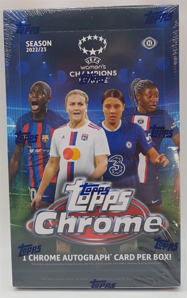 Topps Chrome UEFA Womens Champions League Soccer Hobby Box Fu&szlig;ball 2022-23