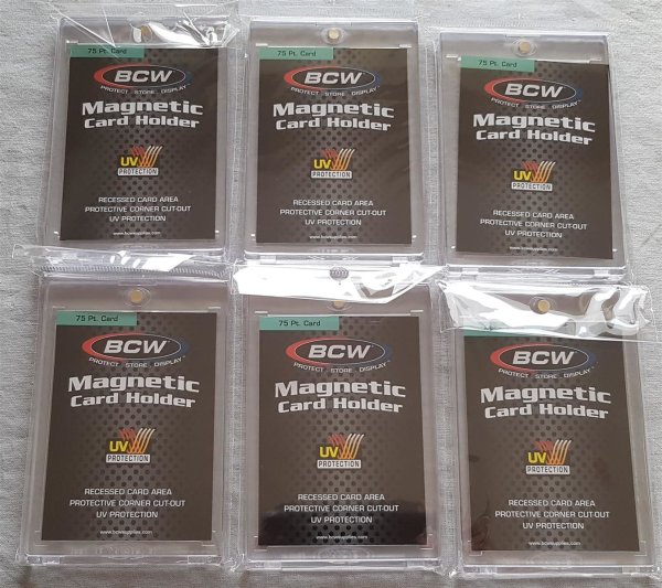 6x BCW Magnetic Card Holder (regular cards 75pt) 