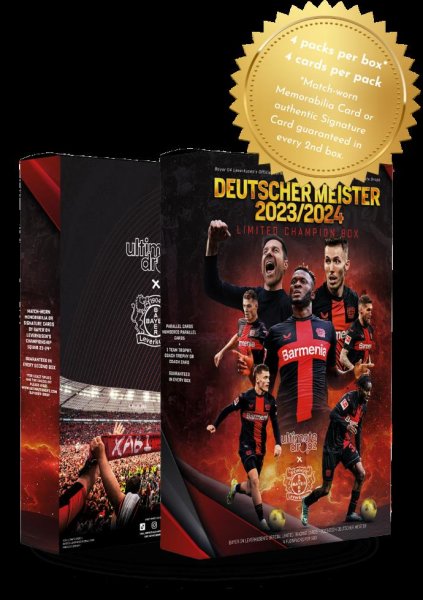 Bayer 04 Leverkusen 2023-24 Championship Trading Card Collection Box Ultimate Dropz