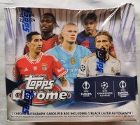 Topps Chrome UEFA Club Competitions 2023-24 Jumbo Box -...