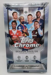 Topps Chrome UEFA Club Competitions Hobby Soccer Box...