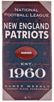 NFL New England Patriots Vintage Sign Patriots Rahmung 60,5x29,5cm OVP