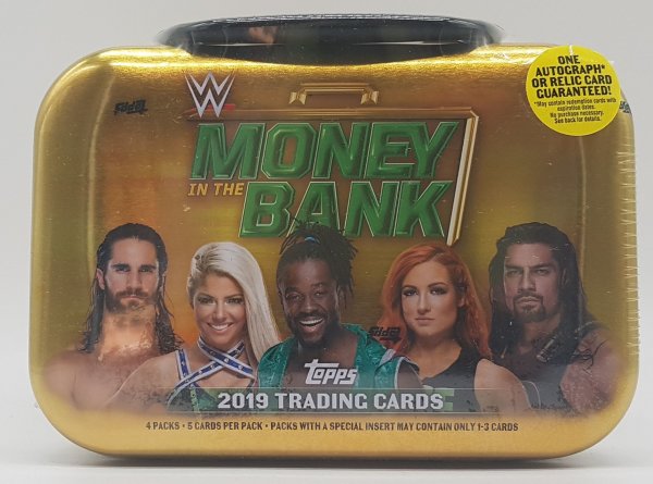 Topps WWE Wrestling Money in the Bank Tin Box 2019
